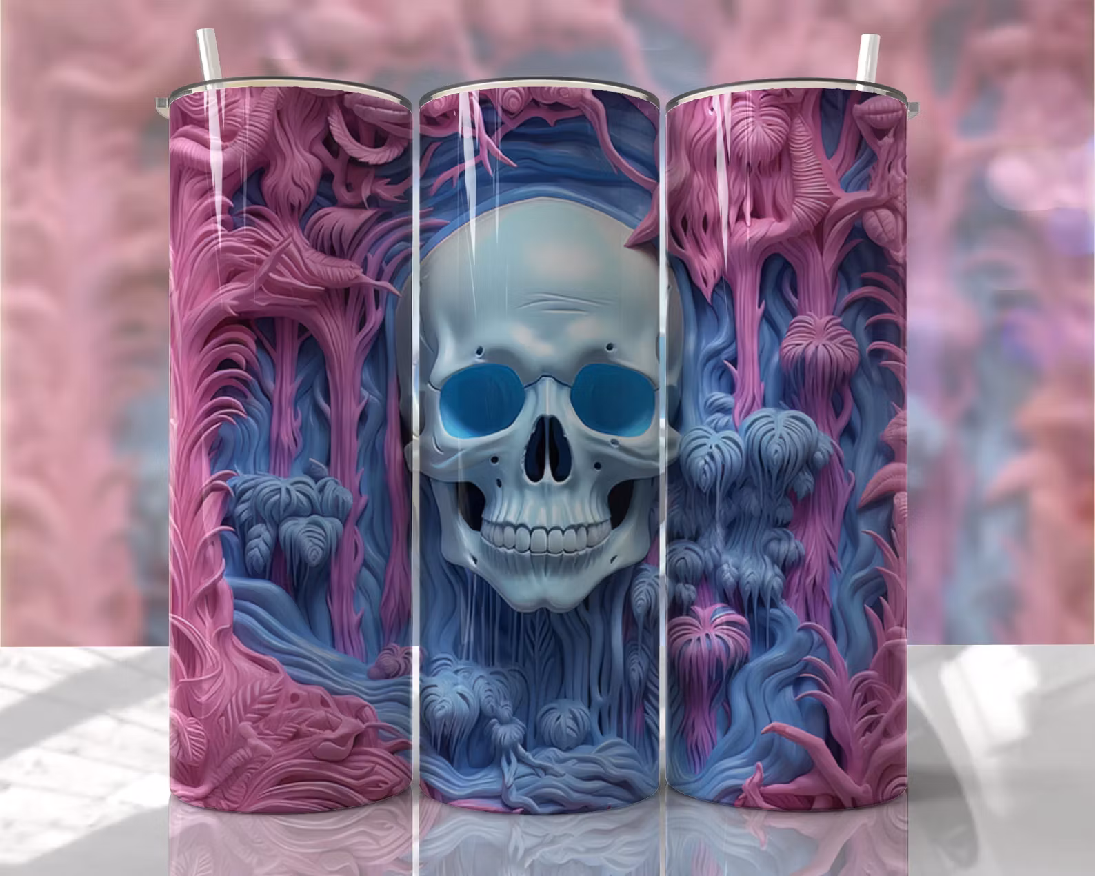 Tumblermugg 3D skalle