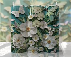 Tumblermugg 3D blommor  #9