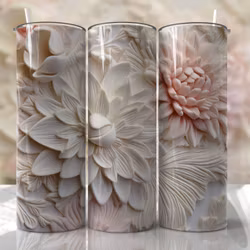Tumblermugg 3D blommor #14