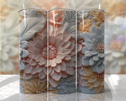 Tumblermugg 3D blommor #16