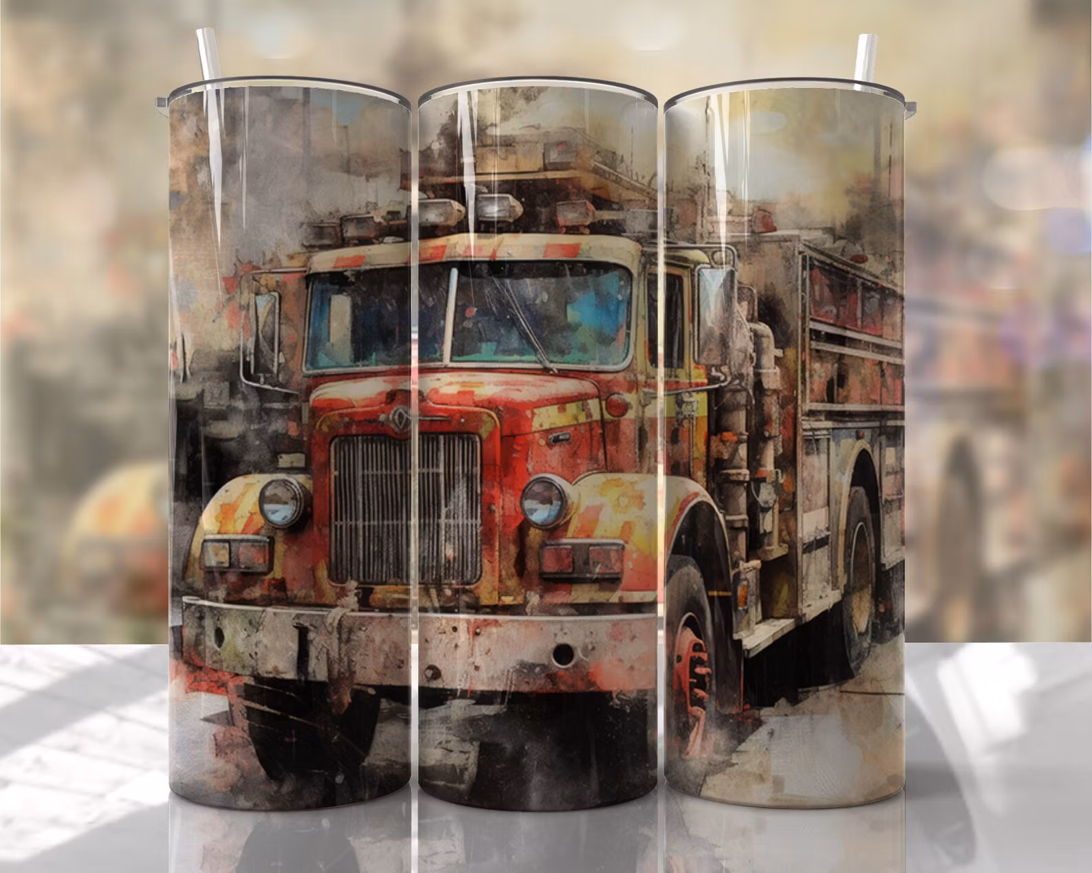 Tumblermugg Brandbil