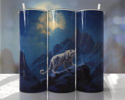 Tumblermugg Snöleopard