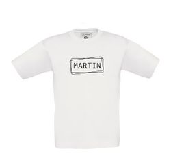 T-shirt med valfritt namn i rektanglar
