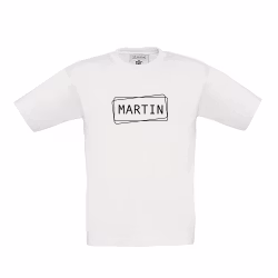 T-shirt med valfritt namn i rektanglar