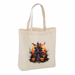 Halloween Tygkasse Stor bred botten #11