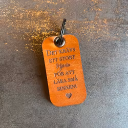 Rektangel nyckelring - Läder