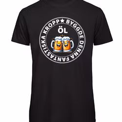 T-shirt Öl byggde denna fantastiska kropp