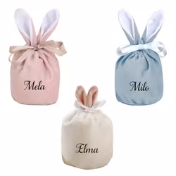 Personlig påskpåse med kaninöron – med valfritt namn!