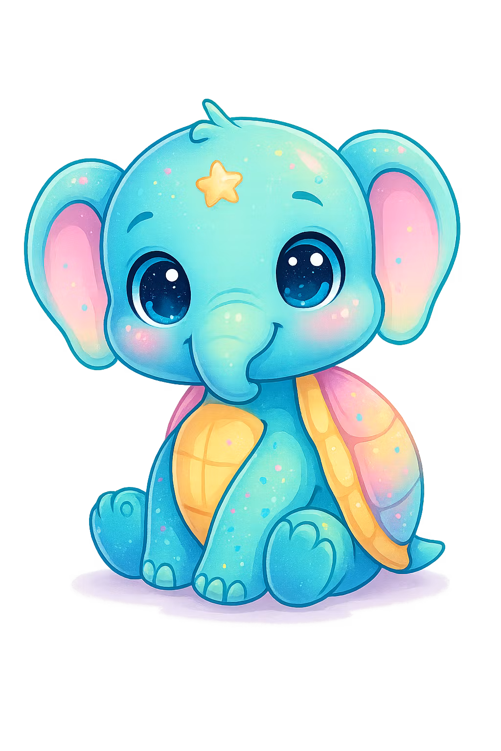 Elefant pastell #2 till tyg