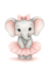 Elefant med kjol till tyg