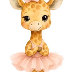 Giraff med kjol till tyg