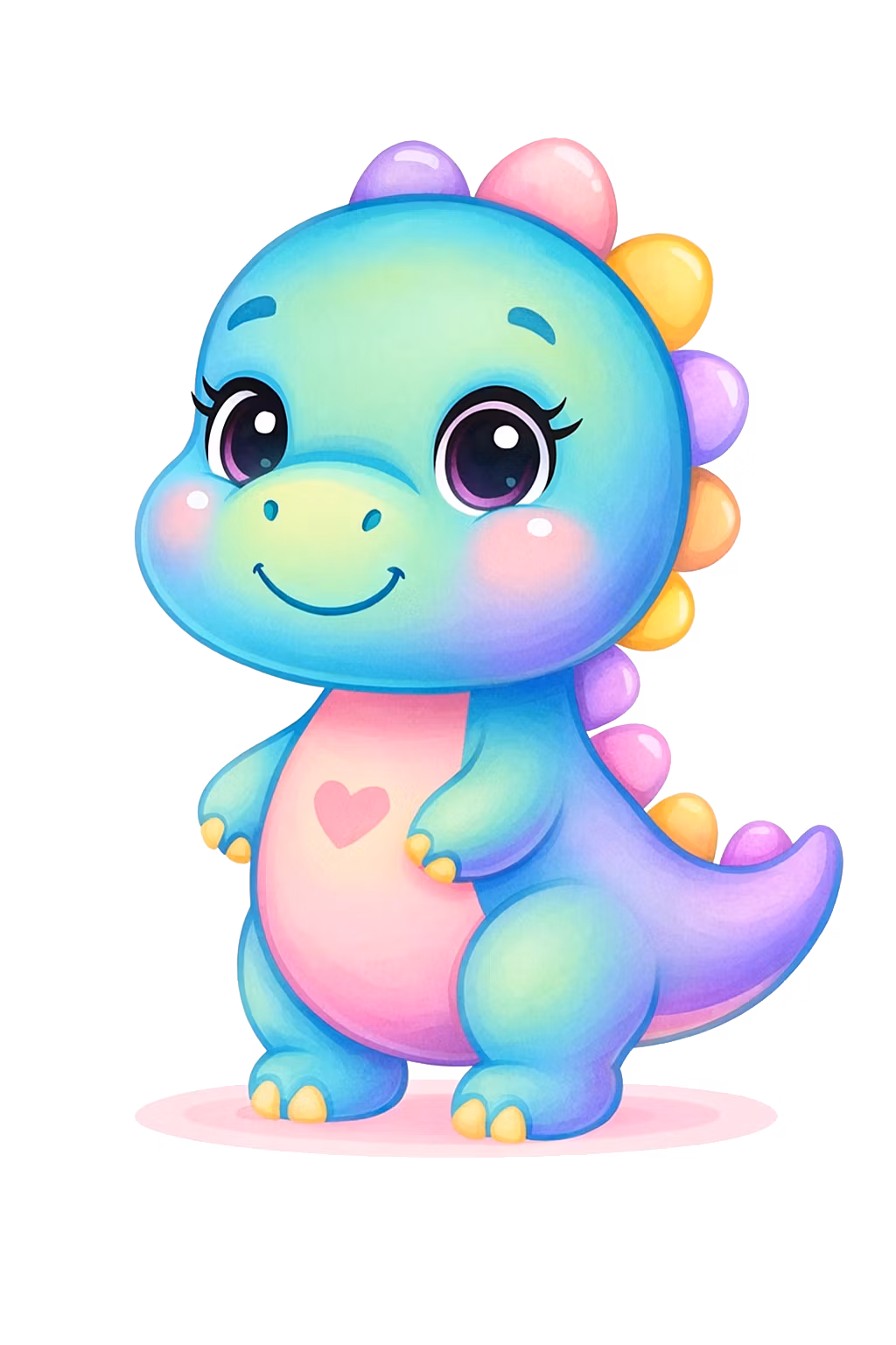 Dinosaurie pastell till tyg