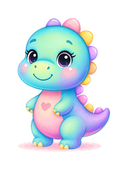 Dinosaurie pastell till tyg