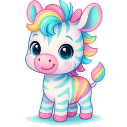 Zebra pastell till tyg