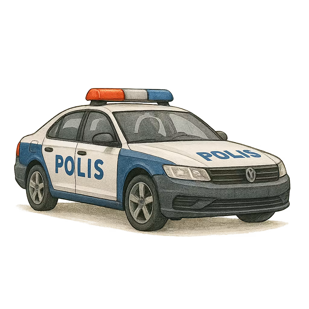 Polisbil till tyg