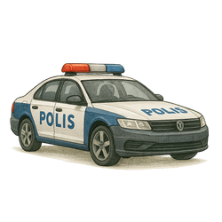 Polisbil till tyg