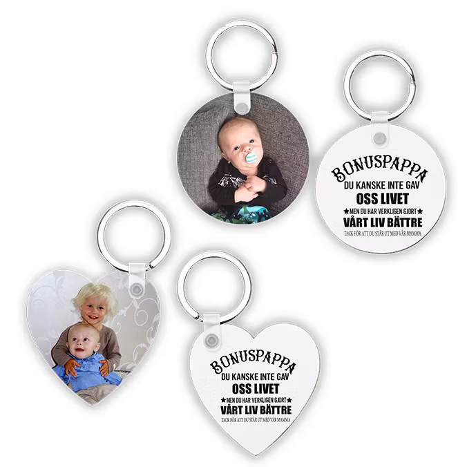 Nyckelring Bonuspappa - Bild & text