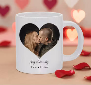 Mugg - Hjärtformat foto