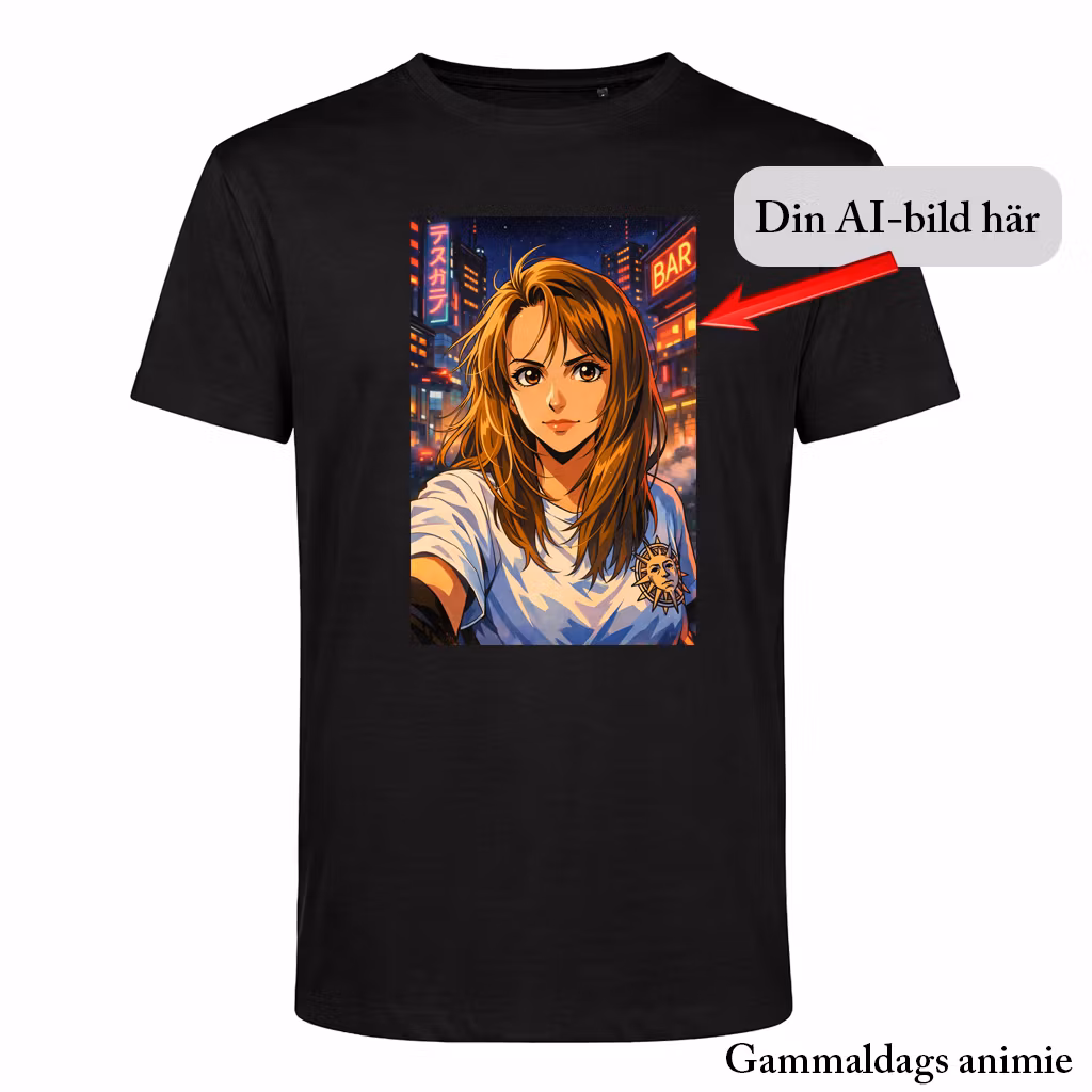 T-shirt med egen AI-bild – Designa din unika tröja