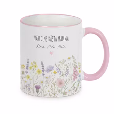 Mors dags mugg - Blommor