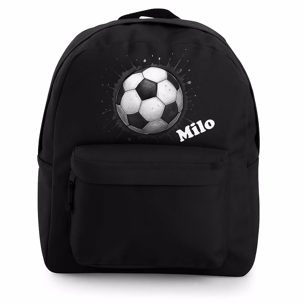 Personlig ryggsäck med fotboll och namn