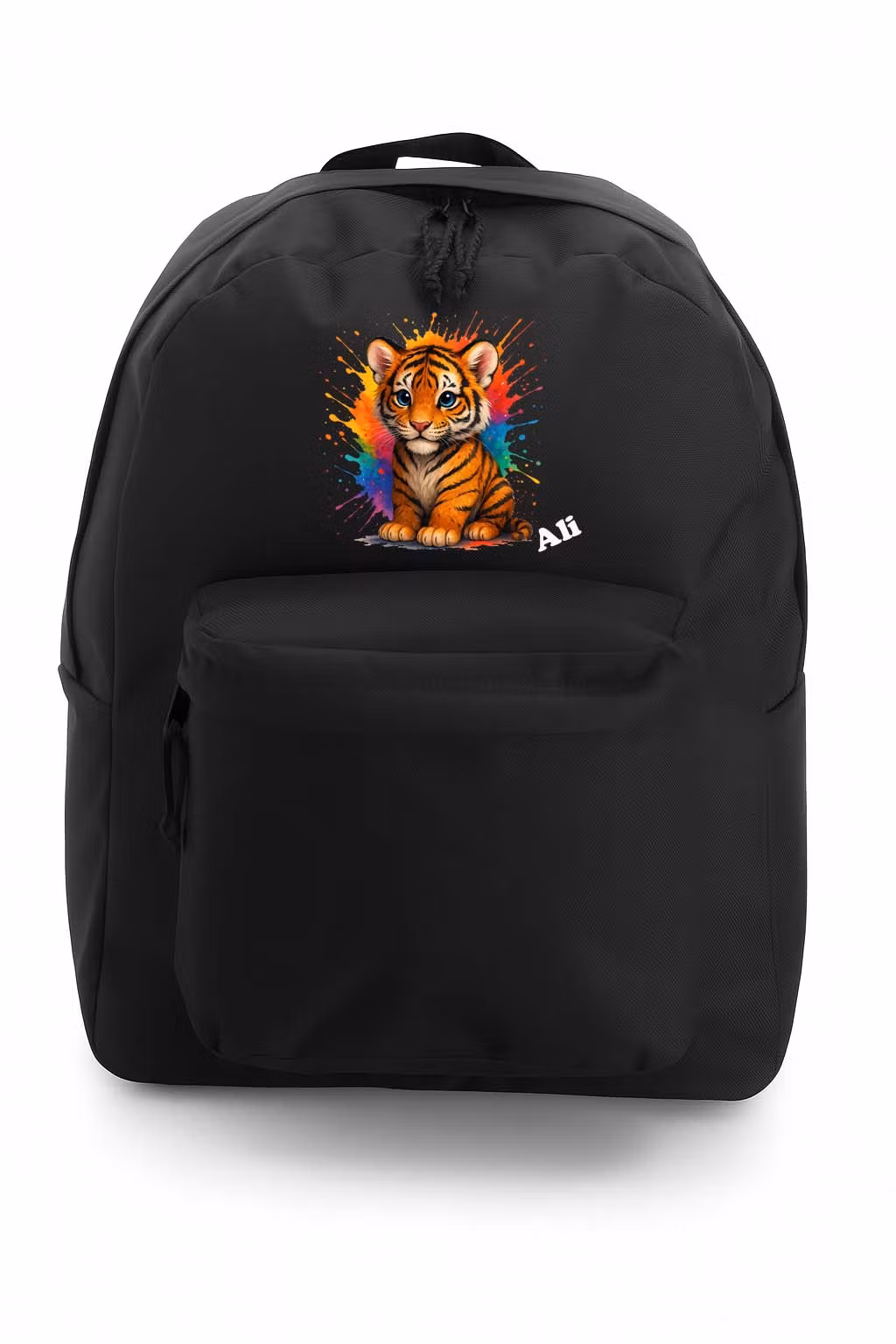 Personlig ryggsäck med tuff tiger och namn