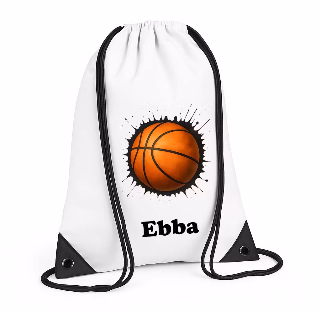 Personlig gympapåse med basketboll och namn