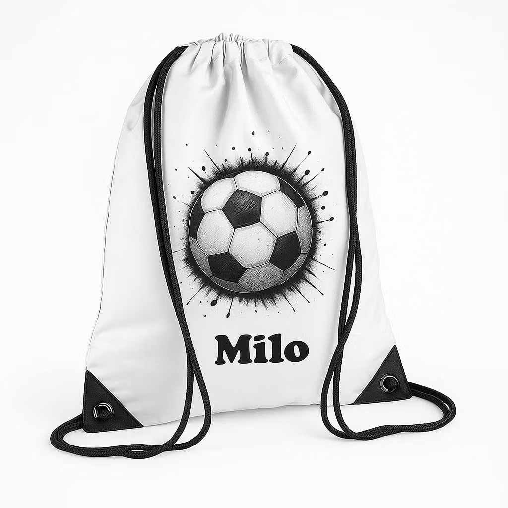 Personlig gympapåse med fotboll och namn