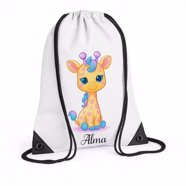 Personlig gympapåse med giraff och namn