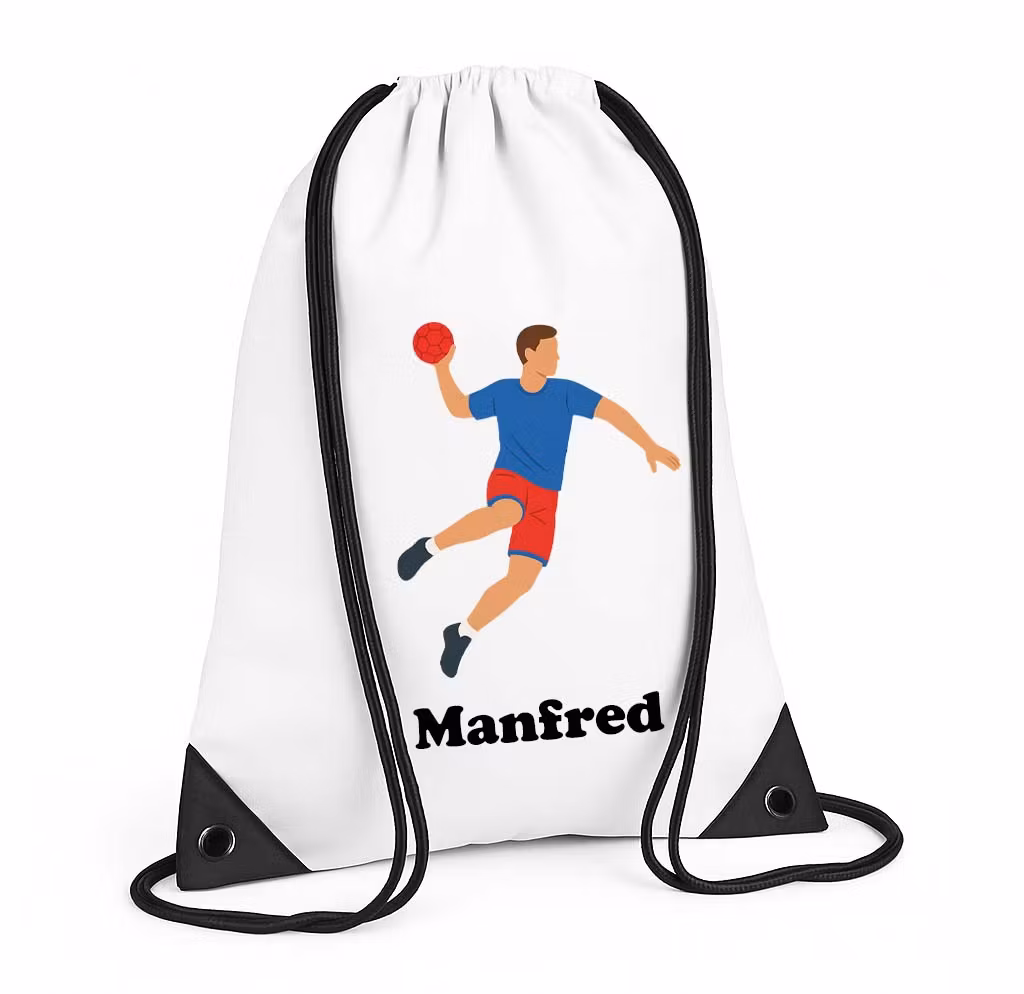 Personlig gympapåse med handbollsspelare och namn