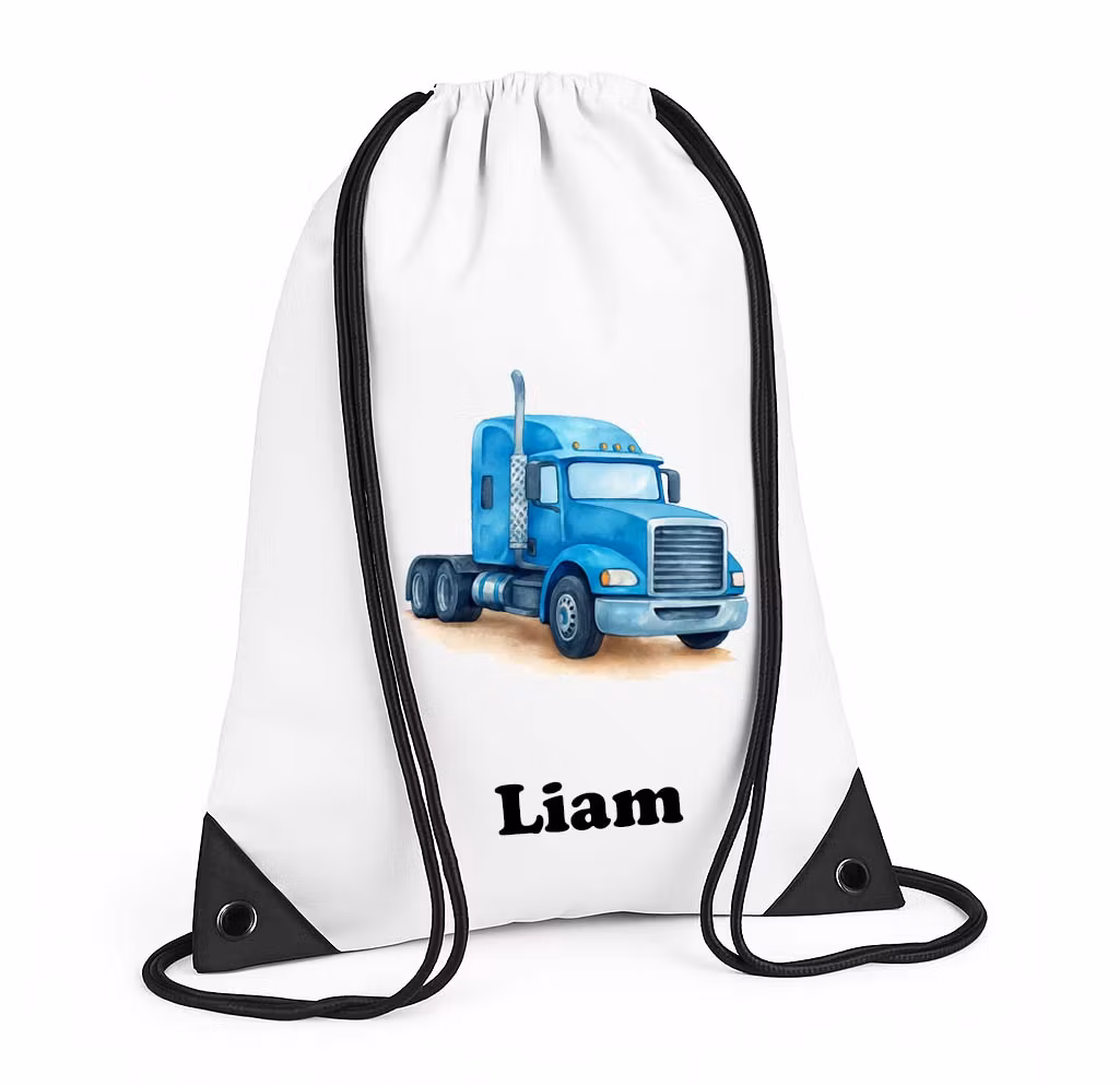 Personlig gympapåse med lastbil och namn