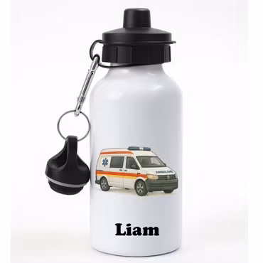 Personlig vattenflaska med ambulans och namn