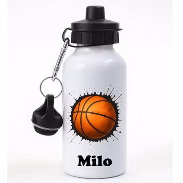 Personlig vattenflaska med basketboll och namn