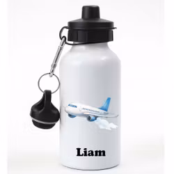 Personlig vattenflaska med flygplan och namn