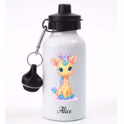 Personlig vattenflaska med giraff och namn