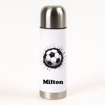 Personlig vattenflaska med fotboll och namn