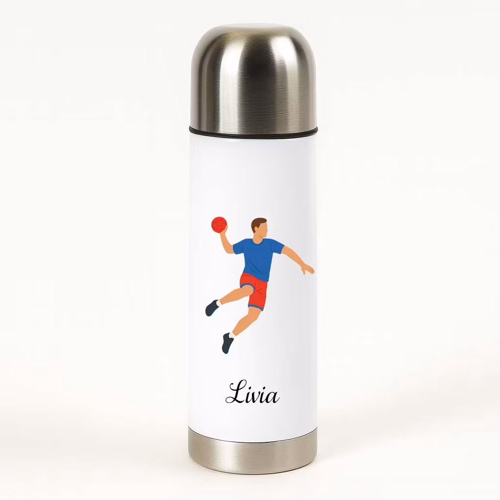 Personlig vattenflaska med handbollsspelare och namn