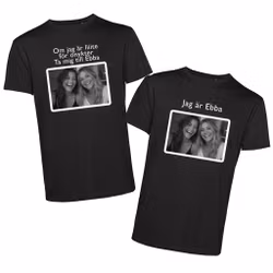 T-shirt (Partröjor) med Namn & foto – Perfekt för Festen