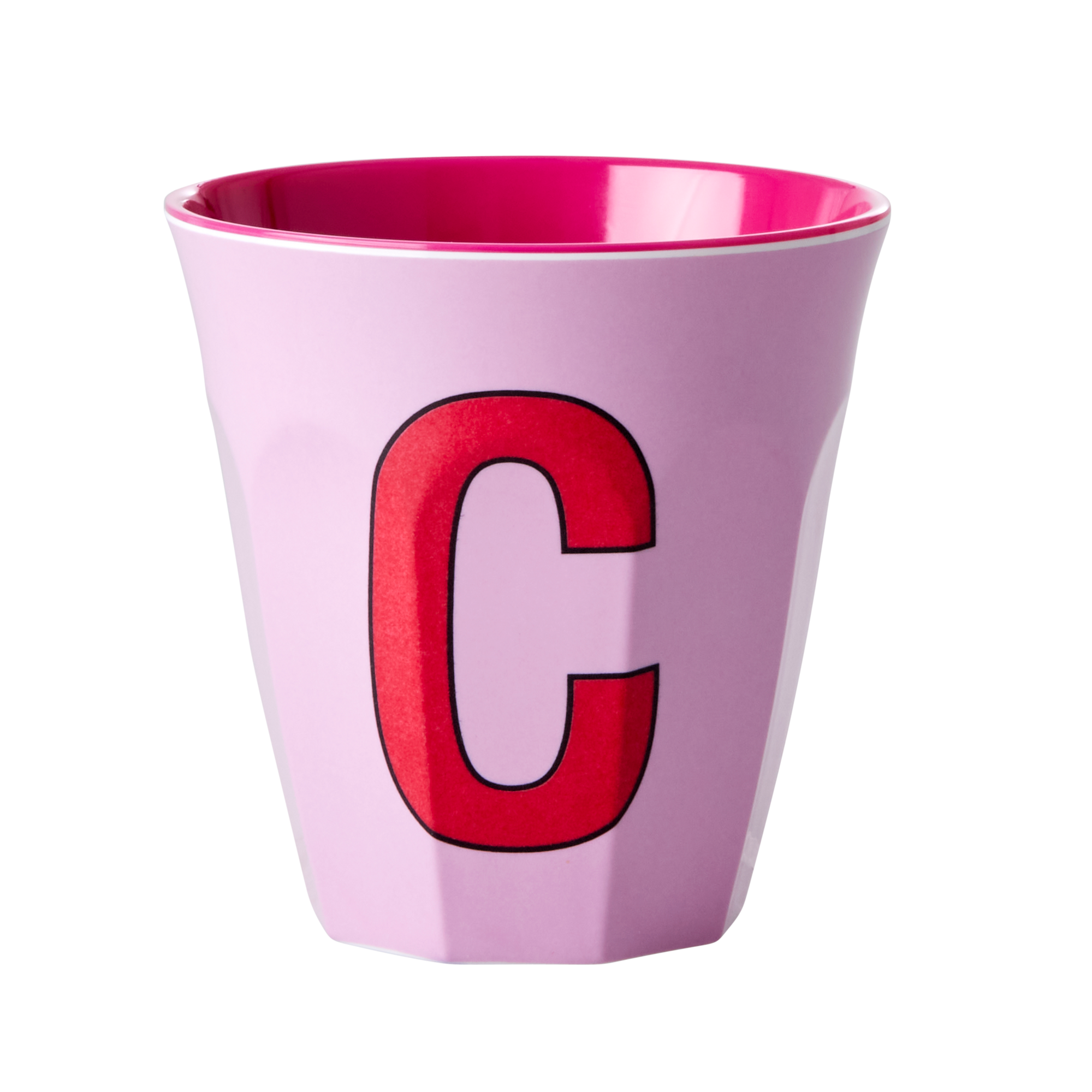 Melaminmugg bokstav C - rosa