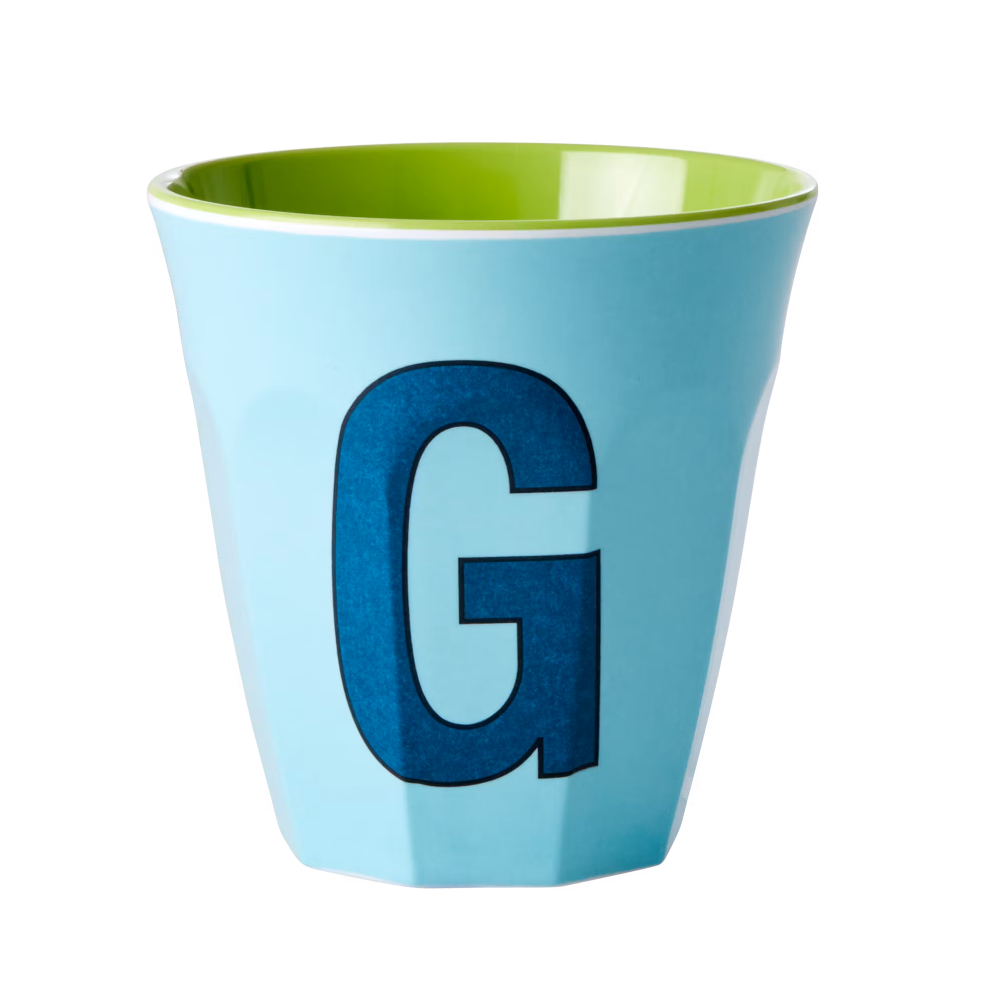 Melaminmugg bokstav G - blå