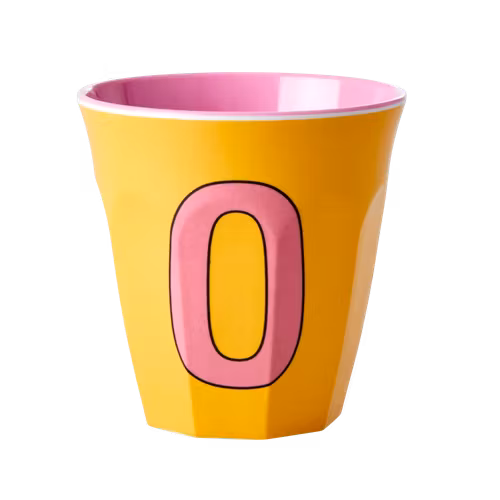 Melaminmugg bokstav O - orange