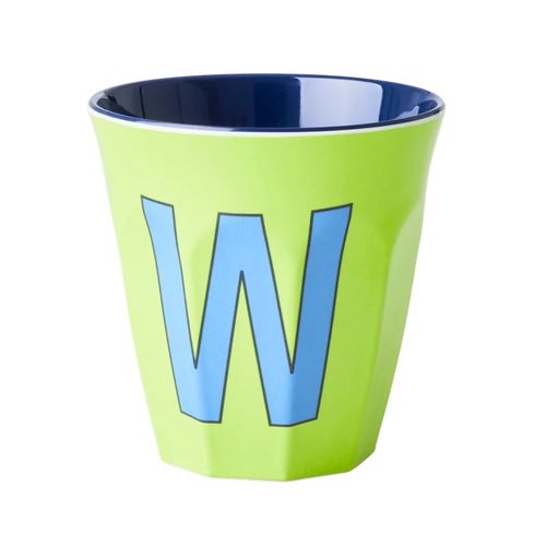 Melaminmugg bokstav W - limegrön