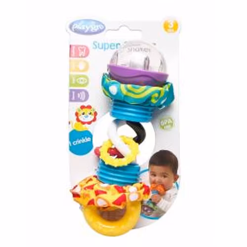 Playgro Super shaker rattle & teether 3m+