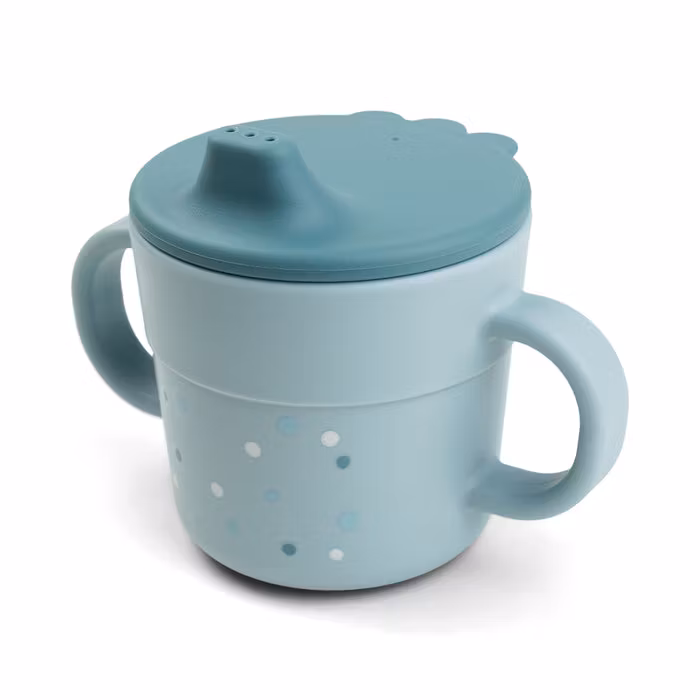 Foodie Pipmugg Happy dots Blå - DoneByDeer
