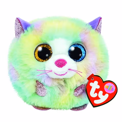 TY Puffies Beanie Balls - HEATHER - CAT ball