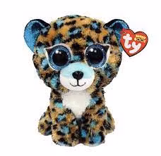 TY Beanie Boo Regular - COBALT - blue leopard