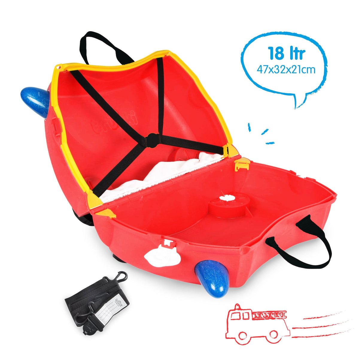 Trunki Resväska - Brandbil