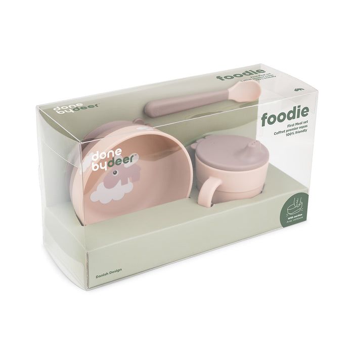 Foodie Barnservis Happy clouds Rosa - DoneByDeer