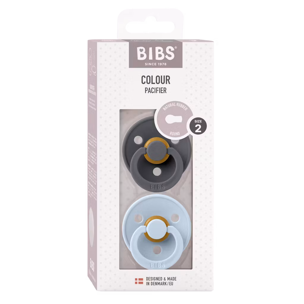 Nappar 2-pack Iron/Baby Blue - Bibs Colour stl2