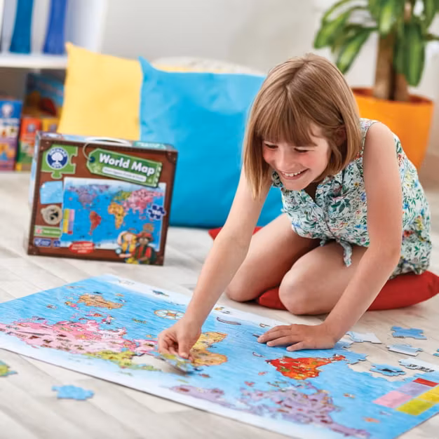 Pussel 150 - Världskarta - OrchardToys
